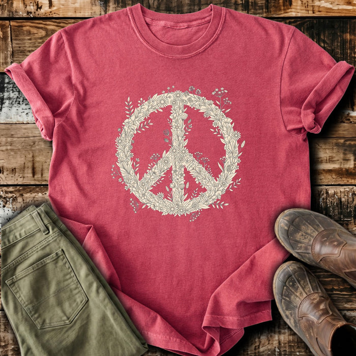Floral Peace Sign T-Shirt