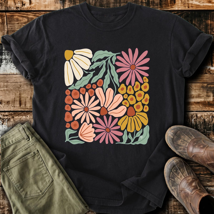 Retro Groovy Floral T-Shirt