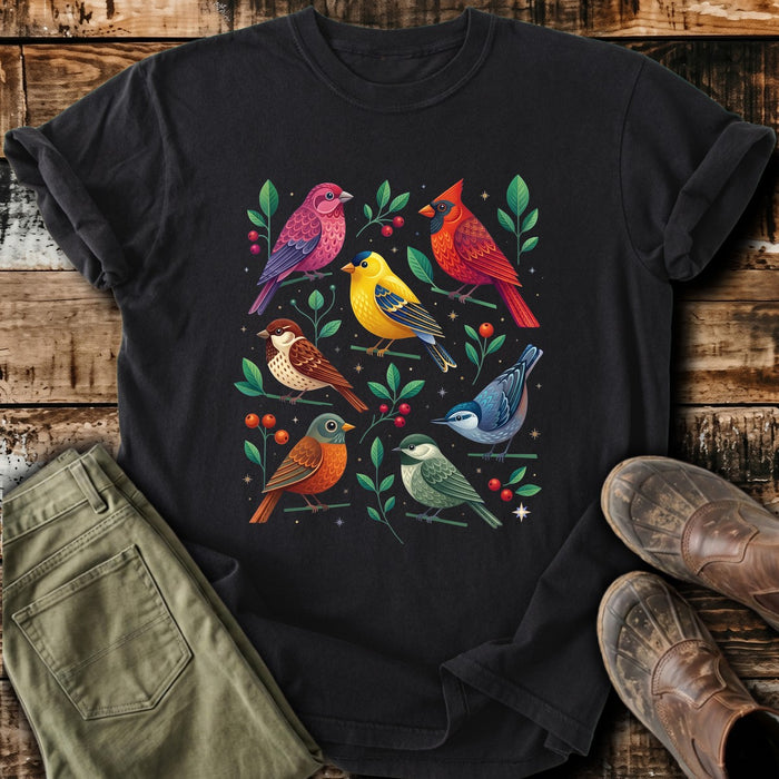 Folk Art Birds T-Shirt