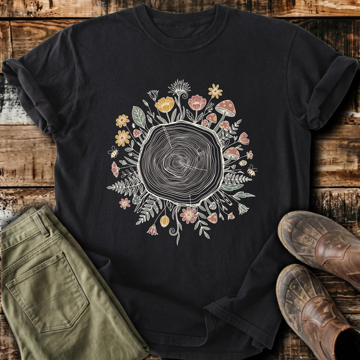 Tree Ring Floral T-Shirt