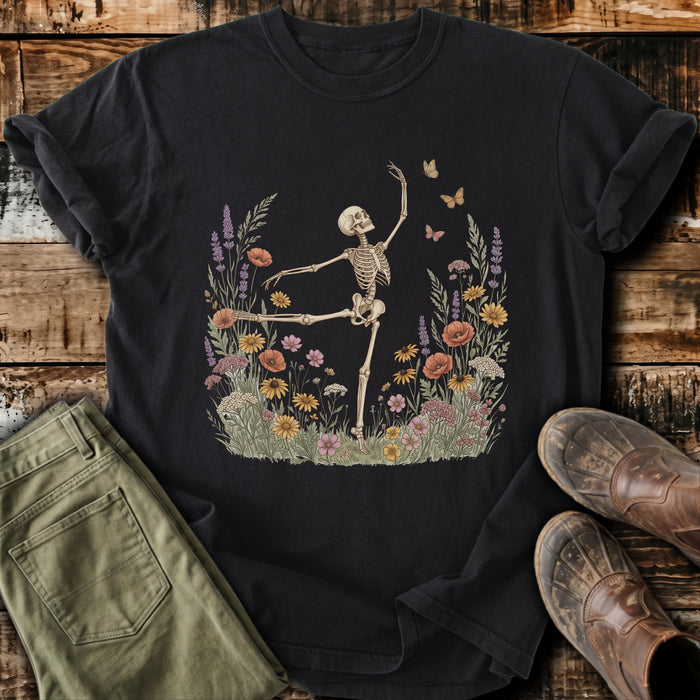 Dancing Skeleton Garden T-Shirt