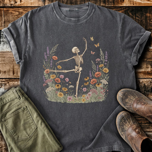 Dancing Skeleton Garden T-Shirt