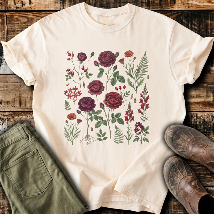 Dark Roses Botanical T-Shirt