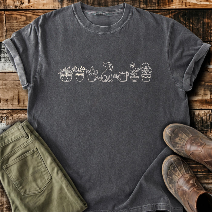 Dog And Houseplants T-Shirt