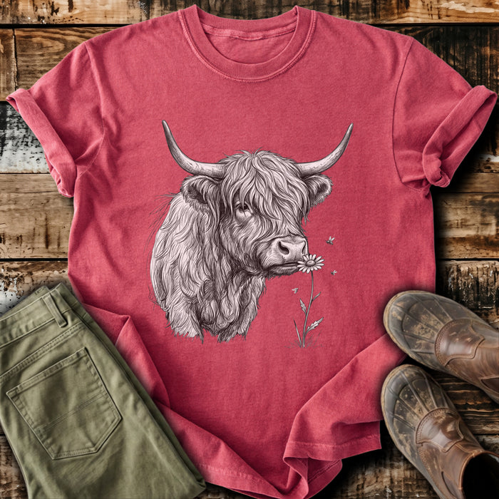 Highland Cow Daisy T-Shirt