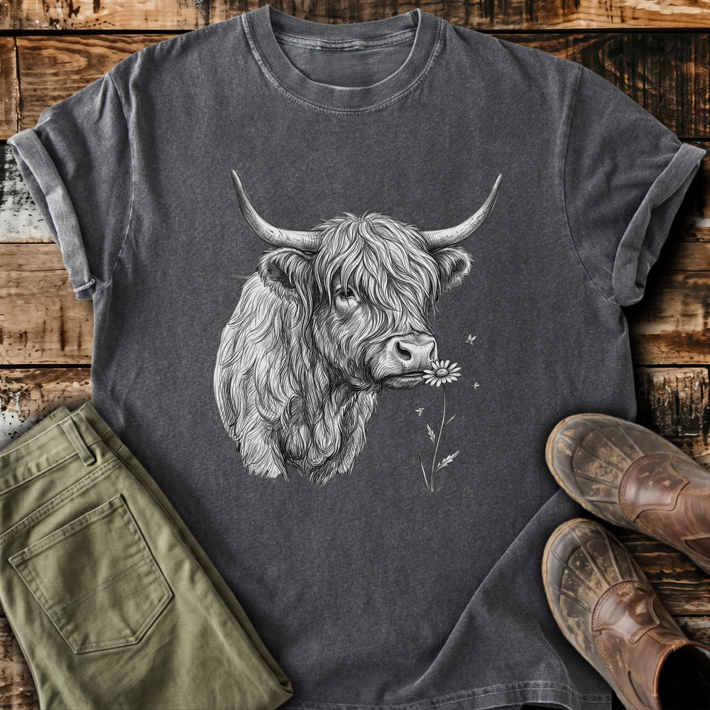 Highland Cow Daisy T-Shirt