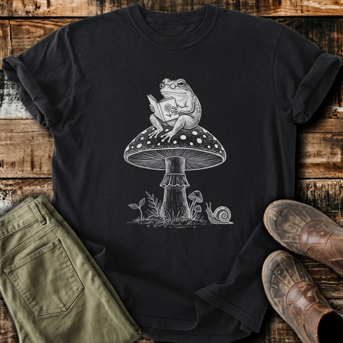 Reading Frog Mushroom T-Shirt