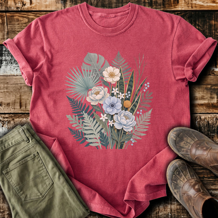 Sage Blue Florals T-Shirt
