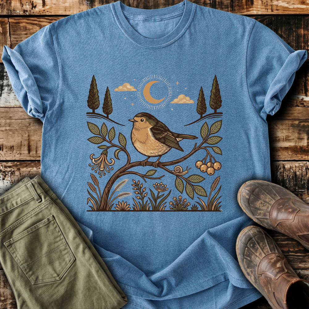Vintage Garden Bird T-Shirt