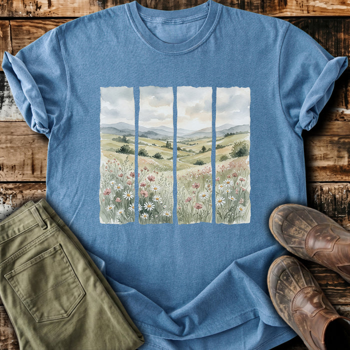 Wildflower Meadow Panels T-Shirt