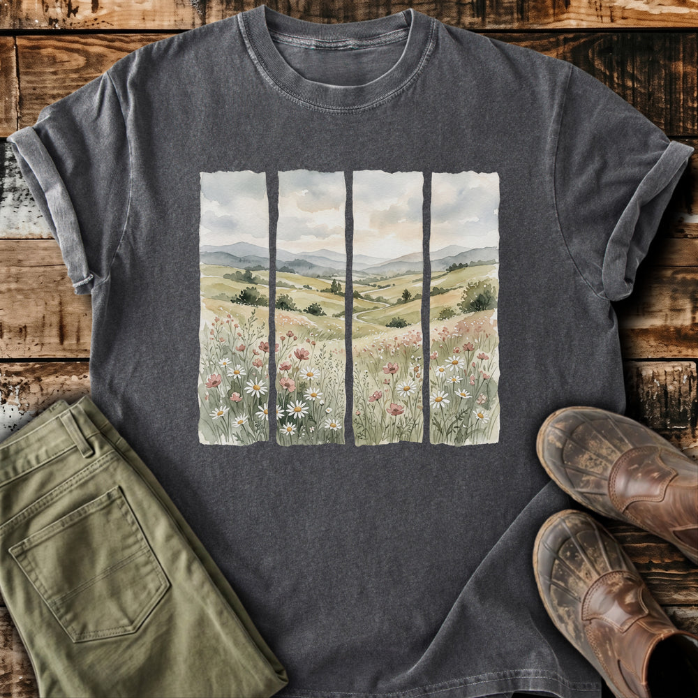Wildflower Meadow Panels T-Shirt