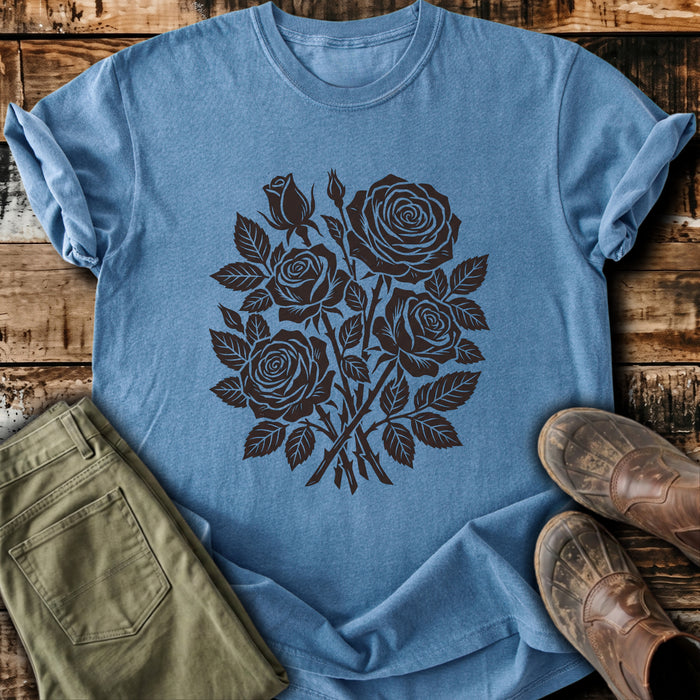 Woodcut Roses T-Shirt