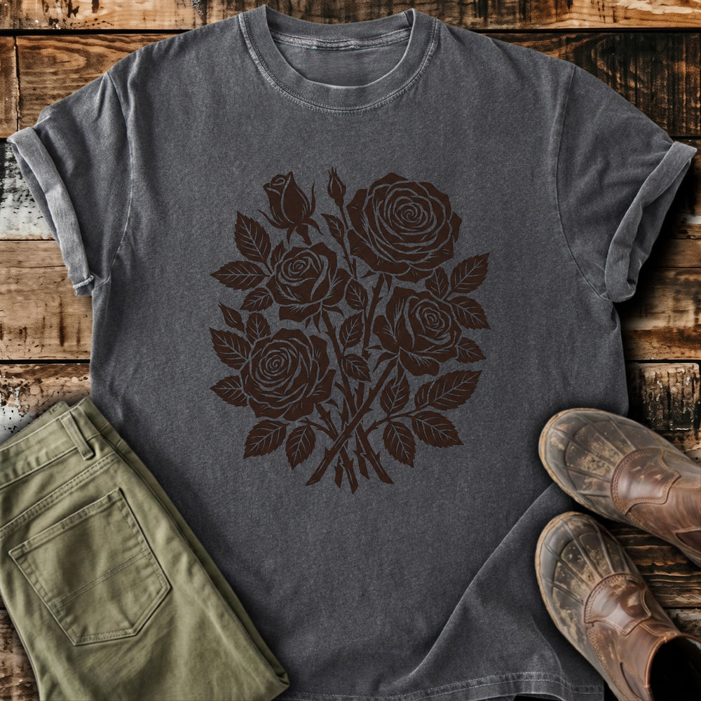 Woodcut Roses T-Shirt