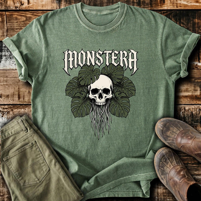 Monstera Skull Metal T-Shirt